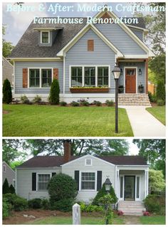 the before and after pictures of a house