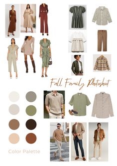 the color palette for fall family photoshoot