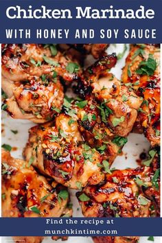 grilled chicken marinade with honey and soy sauce is the perfect appetizer