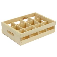 a wooden box filled with lots of compartments