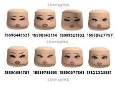 an image of different facial expressions for dolls