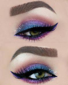 make up | Tumblr Bright Eye Makeup, Make Up Inspiration, Unique Makeup, Colorful Eye Makeup, Bold Makeup, Beauty Inspo, Smokey Eyes, Blue Makeup, Makeup Goals