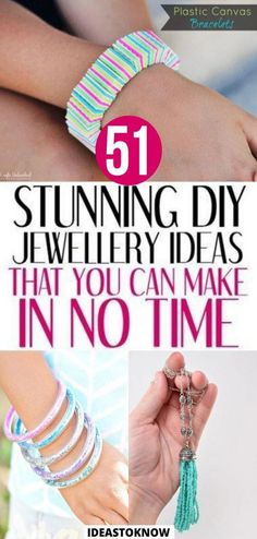 different bracelets with the words 51 stunning diy jewelry ideas that you can make in no time