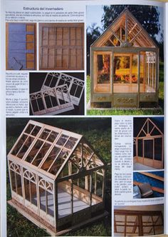 an open book with pictures and instructions on how to build a doll house