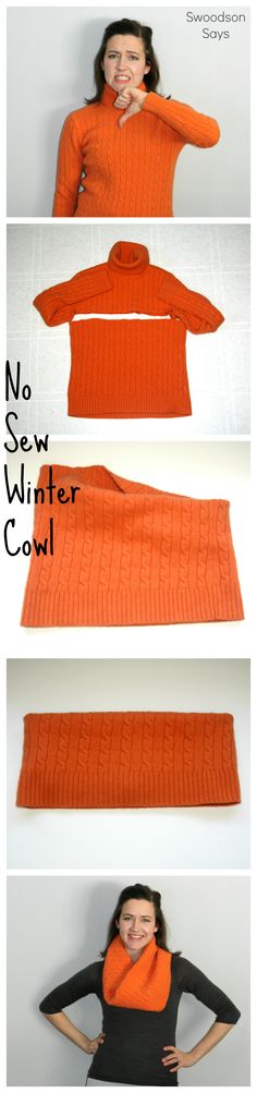 instructions for how to knit an orange sweater