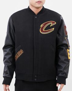 Collegiate Outerwear For Fall Streetwear, Collegiate Black Track Jacket For Fall, Black Collegiate Track Jacket For Fall, Fall Varsity Sports Outerwear, Collegiate Black Winter Outerwear, Collegiate Hooded Outerwear For Fall, Varsity Jacket Black, Racer Jackets, Cotton Jacket Men