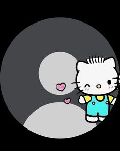 an image of hello kitty in the dark