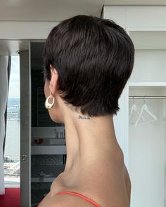 #hairinspo #shorthaircut #tattooinspo Really Short Hair Styles For Women, Really Short Hair Styles, Pixie Cut Styles, Hair Styles For Women, Short Bangs, Goddess Hairstyles