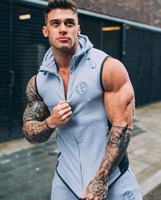 Harrison Twins, Hooded Tank Top, Top With Zipper, Body Building Men, Men Sweatshirt, Man Set, Sleeveless Hoodie, Online Mens Clothing, Hoodie Outfit