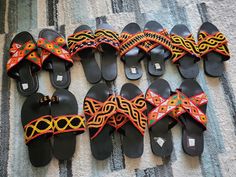 This beautiful handmade Toghu slippers can be worn to just about anywhere. Including but not limited to the beach, cookouts, and any casual gathering.  Sizes are in EU. The sizes are mentioned on the pictures of the slippers that are still in stock. Let me know if you have any questions 😊 Black Bohemian Flip Flops For Vacation, Bohemian Black Flip Flops For Beach, Multicolor Closed Toe Slippers For Beach, Traditional Beach Slippers For Summer, Handmade Traditional Slippers For The Beach, Traditional Handmade Slippers For Beach, Traditional Handmade Beach Slippers, Traditional Closed Toe Slippers For Beach, Traditional Open Toe Slippers For Beach