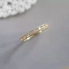 Real Moissanite Eternity Band Wedding Band For Women Ring Sz 5-13 | eBay Dainty Diamond Engagement Ring, Minimalist Diamond Rings, Silver Rings For Women, Petite Ring, Minimal Ring, Zierlicher Ring, Handcrafted Rings, Band Engagement Ring, Raw Diamond