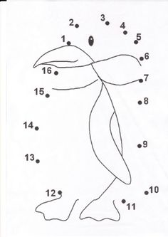 an animal dot to dot drawing with numbers on the bottom and one line in the middle