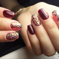 @pelikh_Маникюр | Видео уроки | Art Simple Nail Manicure Ideas Almond, Wedding Nail Art Design, Glitter Manicure, Modern Nails, Gold Nail, Nails Square, Floral Nail Art, Nail Art Wedding