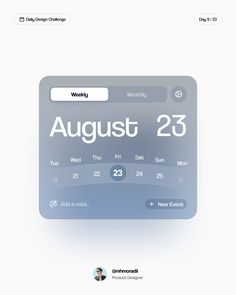 an iphone screen showing the date and time for august 23, with text on it