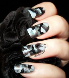 Army Nails, Spirit Fingers, Silver Nail Designs, Camo Wallpaper, Country Nails