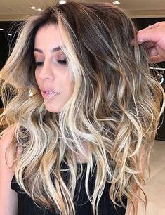 20 Amazing Brown To Blonde Hair Color Ideas Rambut Brunette, Balayage Blond, Ombre Highlights, Hair 2018, Curly Bob Hairstyles, Prom Hairstyles