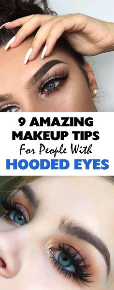 These are the most amazing makeup tips for people with hooded eyes! Hooded Eye Makeup Tutorial, Wedding Makeup Tips, Hooded Eye Makeup, Amazing Makeup, Beauty Make-up, Makeup Guide, Makeup Tips For Beginners, Hooded Eyes