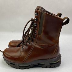 In Excellent Condition. These Boots Are Just Perfect. Heel Height ~1.75” Brown Gore-tex Waterproof Hiking Boots, Abrasion-resistant Leather Hiking Boots, Vintage Nike Acg Boots, Brown Ankle-high Hiking Boots With Vibram Sole, Nike Acg Shoes, Brown Gore-tex Hiking Boots For Adventure, Hiking Boots Women, Nike Acg, Boots Women