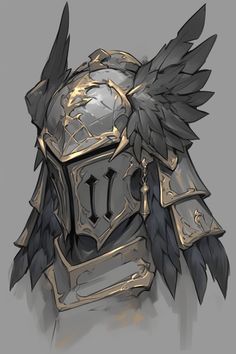 a helmet with feathers on it