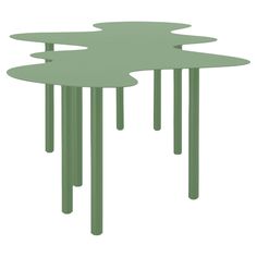 an image of a table that is green