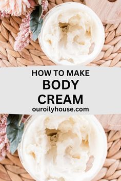 Discover my recipe for how to make body cream – the easy way with moisturizing ingredients that glide on effortlessly due to a whipped consistency. Diy Body Cream, Homemade Body Cream, Body Cream Recipe, Vitamin C Powder