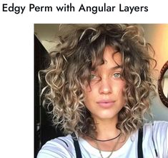 Fine Curly Hair Cuts, Curly Long Bob, Modern Perm, Perm Ideas, Curly Hair Cut, Perm Hairstyles, Perfect Curly Hair, Curly Perm