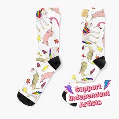 Super soft all-over printed knit socks with extra cushioning in the sole. Suitable for men and women. Unicorns Universe Parks And Recreation, Socks For Sale, Knit Socks, Knitting Socks, Multi Color, Universe, Socks, Men And Women, For Men