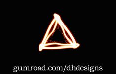 a blurry triangle with the words gumroad com / inddesigns