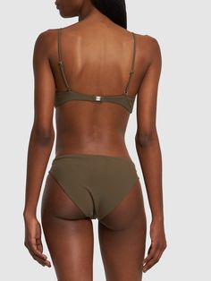 Adjustable spaghetti straps. Back hook closure. Front twist detail. Model is wearing a sizeS Women Life, Swim Accessories, Shearling Jacket, Twist Front, Ski Wear, Fashion Labels, Swimwear Tops, Dress Codes, Party Outfit