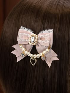 The price is for a pair of hairclips only, others are not included. Ribbon Bow Aesthetic, Chain Jewelry Aesthetic, Draculaura Redesign, Bubble Accessories, Fancy Hair Clips, Rhinestone Hair Clips, Hair Bows Diy Ribbon, Bubble Birthday, Diy Hair Scrunchies