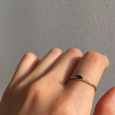 Emerald Marquise Equilibrium Ring Pave Rings, Local Jewelry, Detailed Ring, Cuff Rings, Pave Ring, Emerald Stone, Ring Sizer, Ring Size Guide, Emerald Ring