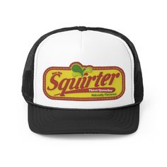 Introducing the Squirter Funny Trucker Hat! This snapback flatbill cap is the perfect way to let everyone know that you're not just a regular trucker, you're a squirting trucker! With its hilarious squirting design, this hat will have people doing double-takes and trying to figure out if they're seeing things correctly. But fear not, it's just a harmless joke that's sure to make everyone laugh. Not only is this hat funny, but it's also practical. The mesh back allows for ventilation on those hot Unhinged Trucker Hats, Funny Trucker Hats, White Trash Party, Ironic Tshirts, Funny Trucker Hat, Silly Clothes, Trucker Humor, Silly Shirt, Custom Trucker Hats