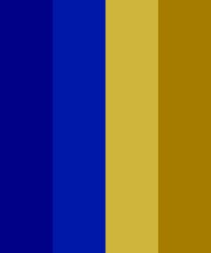 the color scheme is blue, yellow, and brown with different shades to choose from