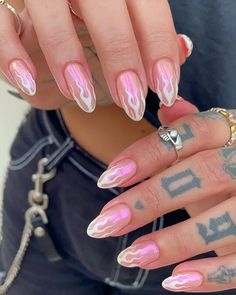 45 Flame Nail Art Ideas And Designs That Are Trendy Now 20 Flame Nail Art, Colorful Nails, Nails Desing, Nail Art Ideas, Fire Nails, Dream Nails, Funky Nails, Pretty Acrylic Nails, Chic Nails