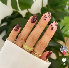 Nail Designs Squoval, Unghie Sfumate, Unghie Nail Art, Simple Fall Nails, Squoval Nails, September Nails, Fall Gel Nails, Cute Nails For Fall, Simple Gel Nails