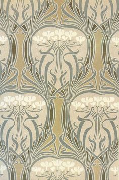 an art deco wallpaper pattern with stylized shapes