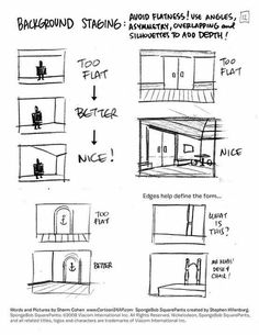 some drawings showing how to use different shapes and sizes for the furniture in this room