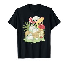 PRICES MAY VARY. Frog and Mushroom, Get this cute and kawaii Frog with a Toadstool Mushroom hat, perfect Farmcore, Naturecore, Countrycore and Fairycore cosy gifts for a Mycologist, Mycology, Fungi, Nature, Forest Toad or Frogs lover Lightweight, Classic fit, Double-needle sleeve and bottom hem Mushroom Cute, Aesthetic Frog, Frog Shirt, Frog Decor, Cute Frog, Cottagecore Aesthetic, Cute Frogs, Mens Workout Clothes, Cool Patterns