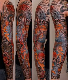 kitzune Sleeve Ideas, Sleeves Ideas, Japanese Art, Full Body, Piercings, Let It Be