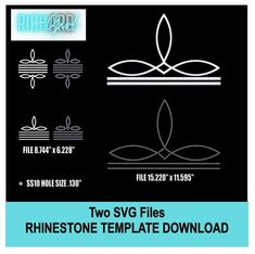 two svg files for the rinestonee templates and their design options