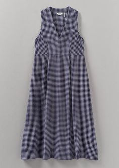 Cotton Gingham Seersucker Dress | Lilac Toast Clothing, Season Outfits, Voluminous Skirt, Casual Frocks, Crinkle Cotton, Dress Lilac, Boat Neck Dress, Fashion Goals, Seersucker Dress