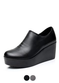 This comfortable pair of Julia women's platform shoes will keep your feet supported and will add height to your image, helping to prevent foot pain and fatigue that can come from standing for long periods of time. These versatile shoes come in two colors black and gray for an easy combination, wear these with a more casual look that is perfect for any season. Casual Platform Sneakers With Height Increasing Feature, Wedge Sneakers With Chunky Platform And Round Toe, Leather Platform Sneakers With Thick Bottom, Leather Platform Sneakers With Thick Flat Heel, Black Wedge Sneakers With Thick Bottom, Black Wedge Sneakers With Thick Bottom And Round Toe, Black Platform Sneakers With Chunky Platform, Casual Platform Loafers With High Heel, Slip-on Platform Sneakers With Round Toe