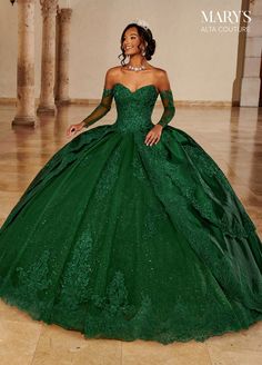 Green Sweet 16 Dresses, Green Sweet 16, Long Sleeve Ball Gowns, Black Ball Gown, Red Quinceanera Dresses, Emerald Green Dresses, Dresses Quinceanera, Rachel Allan, Quinceanera Dress