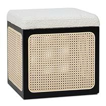 a white and black box with a pattern on it