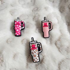 New 3 Stanley Croc Charms Very Cute Cute Croc Charms Aesthetic, Croc Jibbitz Aesthetic, Preppy Croc Charms, Cute Croc Jibbitz Ideas, Croc Accessories, Charms Crocs, Crock Charms, Cute Croc Charms, Crocs Charms