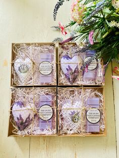 Beautiful lavender 'Relax' gift set. Each box contains a beautiful handmade, handstiched hanging heart decoration, that's filled with a generous amount of dried lavender from the local Wexford Lavender Farm. Smells lovely and you can hang it on a drawer as a decoration, or put it under your pillow or on your bedside table to help you relax and sleep or in between your clothes for a nice smell and to help get rid of moths. There is also a lavender soy wax melt snap bar from The Ruby Fay Candle Co Lavender Gift Basket, Hygge Gifts, Lavender Gifts, Spa Gift Basket, Bath Tea, Bath Gift Set, Diy Gift Set, Spa Gift Box, Gift Sets For Her