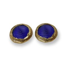 1980's Claude Montana parfums clip on earrings. Gold tone metal with blue cabochon.  Designed by Claire Deve for Montana.   Signed back of the earrings.  Good vintage condition, light signs of age can be found.  Measurements: 4cm x 4cm Made in France Claude Montana, Light Coat, Mohair Wool, Lighted Signs, Gold Tone Metal, Earrings Gold, Aging Signs, Clip On, Clip On Earrings