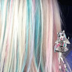 Monster High Hair Dye, Monster High Hair, Blue And Pink Hair, Light Pink Hair, Best Hair Dye, Light Blue Hair, High Hair