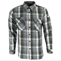 Howitzer Style Men's Button Down Flannel Gorge Military Grunt Mfg Brand: Howitzer Color: Olive/ Cream Style: Gorge / 371wv050 /Ovcr 100% Cotton Durable, Heavyweight Fabric Two Chest Pockets With Secure Button Flaps Button Front Closure Howitzer Patch On Left Sleeve Machine Washable Detail: 5% Of Our Proceeds Benefit The American Heroes Who Sacrifice To Protect Us: Join The Cause To Help Veterans And First Responders. A Portion Of Each Sale Goes Back To Charities And Non-Profits: Wishes For Warri Green Flannel Shirt With Button Closure, Outdoor Cotton Flannel Shirt With Buttons, Classic Outdoor Flannel Shirt With Button Closure, Clothing Manufacturing, Business Casual Shirts, Affliction Men, New York Mens, Columbia Shirt, Chaps Ralph Lauren