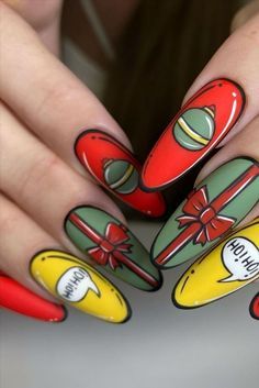 Dope Christmas Nails, Pop Art Nails, Spring Nail Designs, Nails Design With Rhinestones, Brighter Days, Nail Art Designs Diy, Dope Nail Designs, Gel Nail Design, Toe Nail Designs